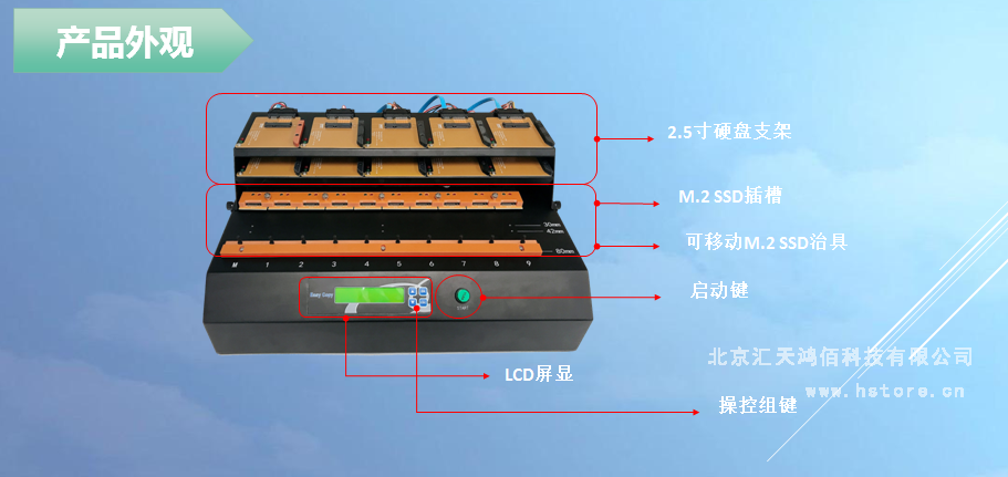 Hstorage NV-10S拷贝机，SATA&PCIe协议接口拷贝 