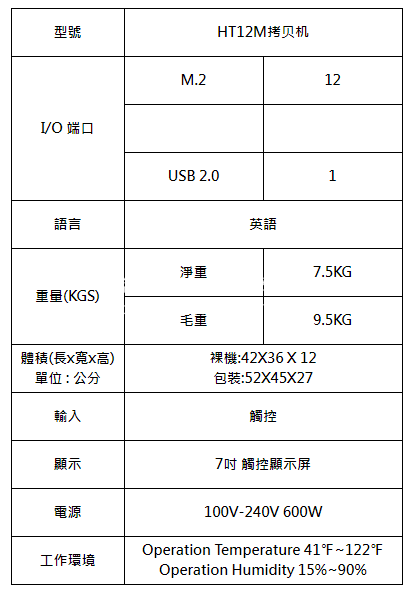 NVME+SATA-HT12M复制机