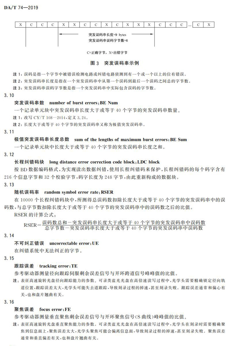 电子档案存储用可录类蓝光光盘(BDGR)技术要求和应用规范