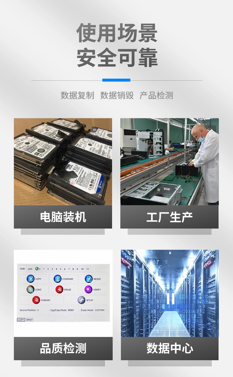 工业级多功能拷贝机支持SATA、IDE、M.2、CF等储存装置